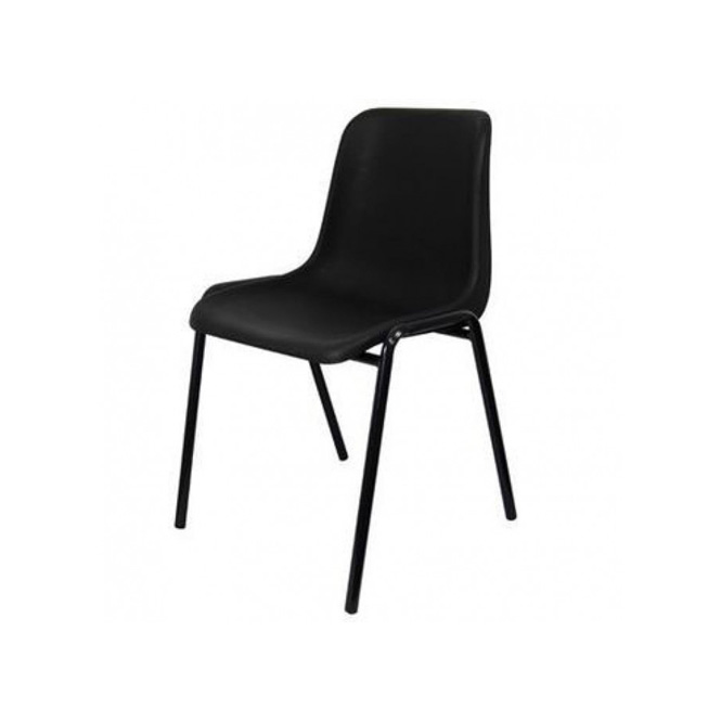 Black-Plastic-Stacking-Chair
